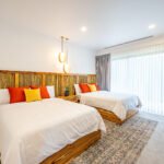 Up to 16+ guests 7 bedrooms with mix of king and queen beds.